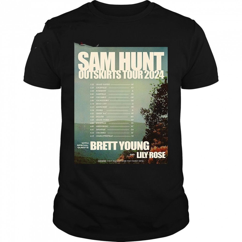 Country Superstar Sam Hunt , Sam Hunt Outskirts Tour 2024 Shirt